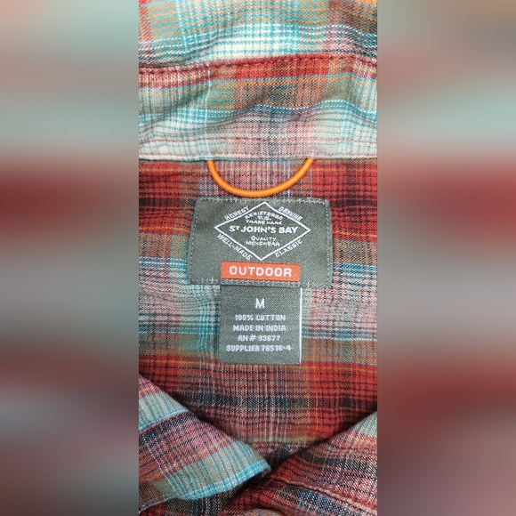 🌞 St. John's Bay Outdoor Button-up Short-Sleeve Men's Medium 🌞 - Picture 5 of 7
